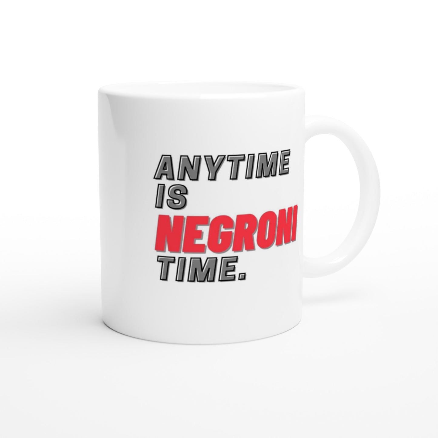 "Anytime is Negroni time." Tasse