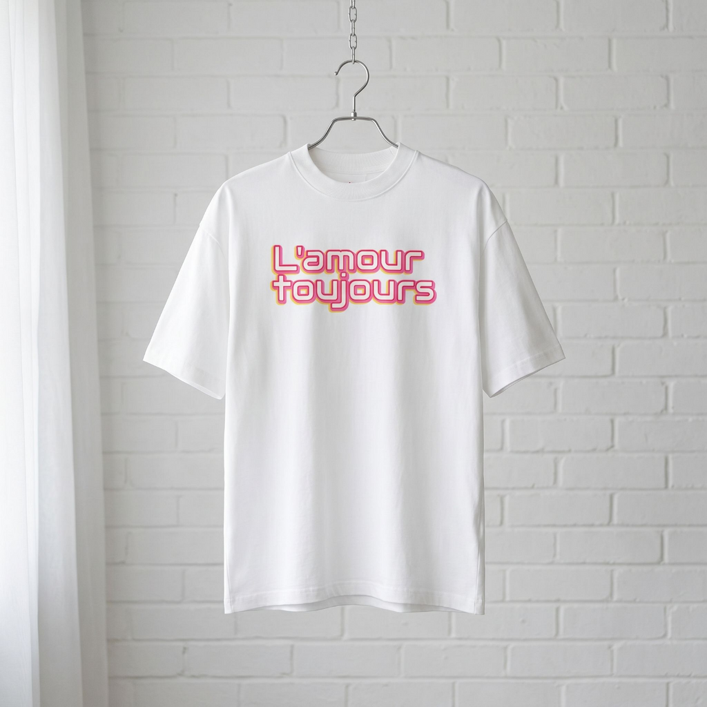 "L'amour toujours" // unisex oversized T-Shirt // 100% Bio-Baumwolle