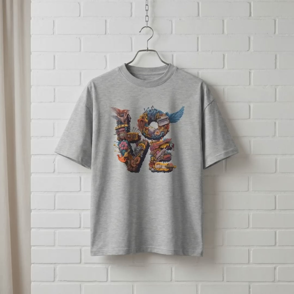 "Metal Love" // unisex oversized T-Shirt // 100% Bio-Baumwolle