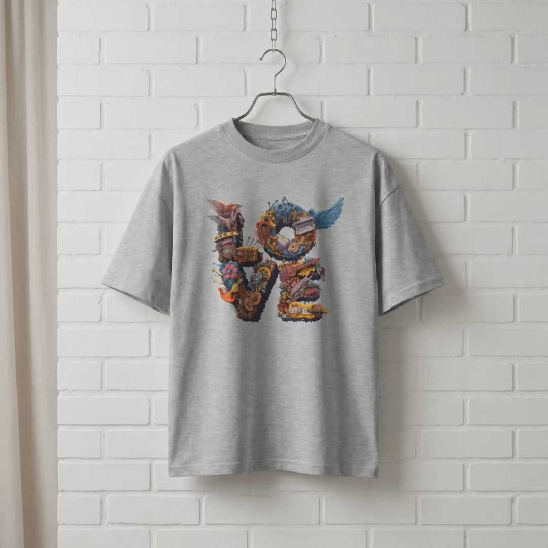 "Metal Love" // unisex oversized T-Shirt // 100% Bio-Baumwolle
